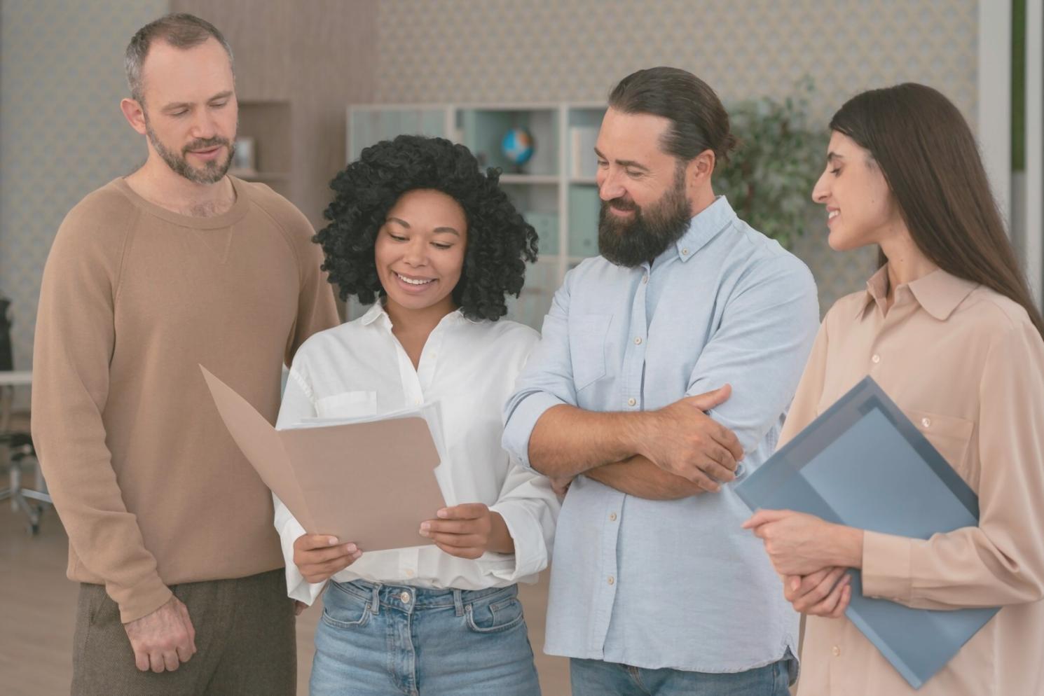 Financial planning workspace with documents and analysis tools